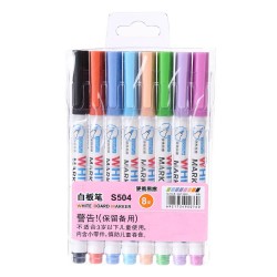 Marker Whiteboard Deli Slim, 8 Buc/Set, Multicolor, Marker Deli, Marker Deli Slim, Marker Multicolor, Marker Whiteboard, Markere Whiteboard, Marker Tabla Magnetica, Markere Tabla Magnetica 