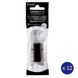Rezerve Marker Pilot Tabla Magnetica, 12 Buc/Set, Negru, Rezerve Negre Pilot VBoard, Rezerva Pilot VBoard Master, Rezerva Pilot Marker Tabla Alba, Rezerva Pilot Whiteboard, Rezerve Pilot Markere VBoard