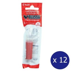 Rezerve Marker Pilot Tabla Magnetica, 12 Buc/Set, Rosu, Rezerve Rosii Pilot VBoard, Rezerva Pilot VBoard Master, Rezerva Pilot Marker Tabla Alba, Rezerva Pilot Whiteboard, Rezerve Pilot Markere VBoard