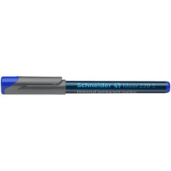 Set 10 Markere Permanente Permanent Schneider Maxx 220 S, Varf Subtire + Rotund, Scriere 0.4 mm, Albastru, Markere Universale, Accesorii Birou, Instrumente de Scris