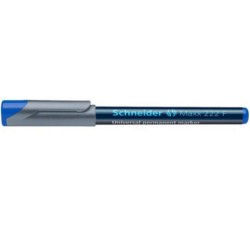 Set 10 Markere Permanente Schneider Maxx 222 F, Varf Subtire + Rotund, Scriere 0.7 mm, Albastru, Markere Universale, Accesorii Birou, Instrumente de Scris