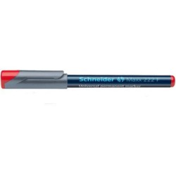 Set 10 Markere Permanente Schneider Maxx 222 F, Varf Subtire + Rotund, Scriere 0.7 mm, Rosu, Markere Universale, Accesorii Birou, Instrumente de Scris