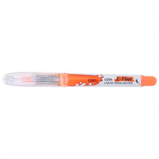 Textmarker Lichid Deli X-Flow, Portocaliu, Varf Tesit, Evidentiator Deli, Evidentiator Deli XFlow, Evidentiator Lichid, Textmarkere Deli, Highlighter Deli, Marker Deli, Markere Deli, Evidentiatoare Deli, Markere Deli, Markere Permanente Deli 