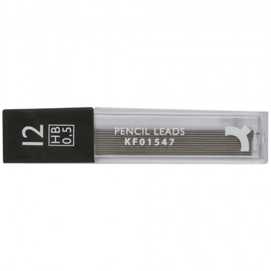 Set 12 Mine Creion Mecanic Q-CONNECT, Grosime 0.5 mm, Mina pentru Creioane Mecanice, Rezerve pentru Creioane Mecanice, Instrumente de Scris