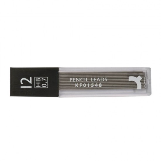 Set 12 Mine Creion Mecanic Q-CONNECT, Grosime 0.7 mm, Mina pentru Creioane Mecanice, Rezerve pentru Creioane Mecanice, Instrumente de Scris