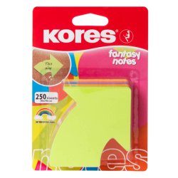Notite Adezive Sageata Kores, 5 Culori Neon, 50 File/Culoare, 70x70 mm, Bloc Notes, Sticky Notes, Post-it, Post-it-uri, Bloc de Hartie, Notite pentru Birou, Notite Adezive pentru Birou, Memo Adezive, Set Notite Adezive, Notite Adezive Colorate