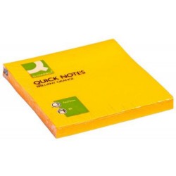 Notite Adezive Q-CONNECT, 76x76 mm, 75 File, 70 g/m², Culoare Portocaliu Neon, Post-it, Sticky Notes, Bloc de Hartie, Memo Adeziv, Articole Hartie, Accesorii Birou