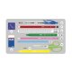 Penar Milan, Echipat, 3 Fermoare, Model Pasarica, Albastru/Roz, Poliester, Penar Echipat, Penar cu Fermoare, Penare Echipate, Penar Echipat Milan, Penar din Poliester, Penar Poliester, Penar Albastru Roz, Penare Scolare, Penare pentru Scoala