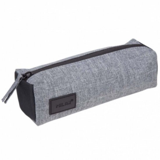 Penar Tip Borseta cu un Fermoar Milan 1134CK, Material Textil, Gri, 200x70x70 mm, Penar Scoala, Penare Neechipate, Penar Elev, Penare Elevi, Penare Studenti, Penar Studenti, Penar pentru Scoala, Penare pentru Scoala, Penar Milan, Penar Gri