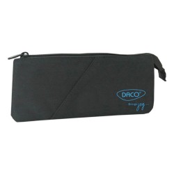 Penar Borseta DACO, 21.5x9.5x4 cm, Poliester, Negru, Borseta pentru Scoala, Penare Tip Borseta, Penar pentru Fete, Penare cu Fermoar, Penare din Bumbac, Penare de Scoala, Penare Scolare, Penar Scolar, Rechizite Scolare