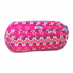 Penar Tip Borseta DACO, 21x10x6.5 cm, Multicolor, Poliester, Trei Fermoare, Penar Scolar, Penar Colorat, Penar cu Fermoar, Penar pentru Scoala, Penar Borseta, Penar Daco, Penar Neechipat, Penar cu Trei Fermoare, Penar Borseta