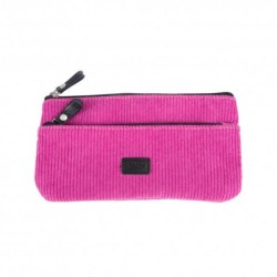 Penar Tip Borseta DACO, 22.5x11 cm, Doua Fermoare, Poliester, Roz, Penar Scolar, Penar Colorat, Penar cu Fermoar, Penar pentru Scoala, Penar Borseta, Penar Daco, Penar Neechipat, Penar cu Doua Fermoare, Penar Borseta