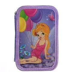 Penar Dreptunghiular cu Model Printesa pentru Fete, 2 Fermoare, Dimensiune 19.5x13x5 cm - Rechizite Scolare Penar Dreptunghiular cu Model Printesa pentru Fete, 2 Fermoare, Dimensiune 19.5x13x5 cm - Rechizite Scolare