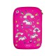 Penar Neechipat DACO, Model Unicorn, 22x15.5x7.5 cm, PVC, Culoare Roz, Doua Fermoare cu Doua Compartimente, Penar Fermoar, Penare Neechipate, Penare de Scoala, Penare Scolare, Penar Scolar, Rechizite Scolare, Penar 3D, Penare 3D