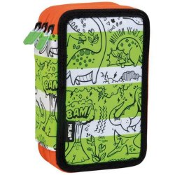 Penar Milan, Echipat, 3 Fermoare, Model Dinozauri, Multicolor, Poliester, Penar Echipat, Penar cu Fermoare, Penare Echipate, Penar Echipat Milan, Penar din Poliester, Penar Poliester, Penar Multicolor, Penare Scolare, Penare pentru Scoala