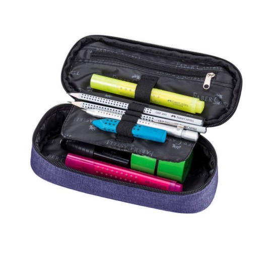 Penar Neechipat Faber-Castell Grip, Albastru Melange, Penar Scoala, Penare Neechipate, Penar Elev, Penare Elevi, Penare Studenti, Penar Studenti, Penar pentru Scoala, Penare pentru Scoala, Penar Faber-Castell, Penar Albastru, Penare Albastre