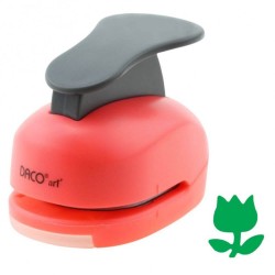 Perforator DACO Hobby, Model Lalea, Plastic/Metal, Perforare 3.8 cm, Multicolor, Perforatoare Lucru Manual, Perforator Lalea, Perforatoare Activitati Creative, Perforator pentru Felicitari si Invitatii, Perforatoare cu Model
