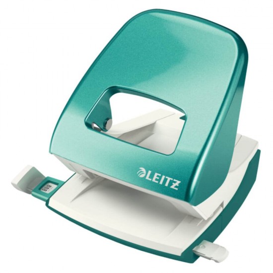 Perforator Leitz 5008, 30 Coli, Turcoaz Metalizat, din Metal si Plastic, Perforator 30 Coli, Perforator 30 Foi, Perforator Modern, Perforatoare Leitz, Perforatoare 5008 Leitz, Perforatoare 30 Coli, Perforatoare 30 Foi, Perforatoare Moderne