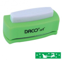 Perforator Bordura DACO Hobby, Model 2, Plastic/Metal, Perforare 4.5x1 cm, Verde/Alb, Perforator Lucru Manual, Perforator Bordura, Perforator Activitati Creative, Perforator pentru Felicitari si Invitatii, Perforator Bordura cu Model
