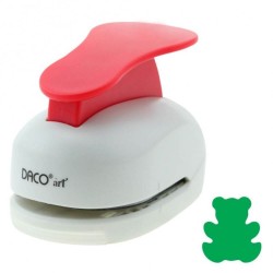 Perforator DACO Hobby, Model Ursulet, Plastic/Metal, Perforare 5 cm, Multicolor, Perforator Lucru Manual, Perforator Ursulet, Perforator Activitati Creative, Perforator pentru Felicitari si Invitatii, Perforatoare cu Model Ursulet