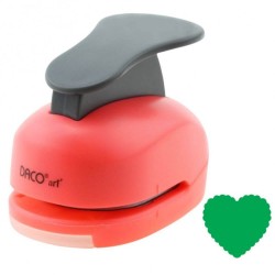 Perforator DACO Hobby, Model Inima, Plastic/Metal, Perforare 3.8 cm, Multicolor, Perforatoare Lucru Manual, Perforator Inima, Perforatoare Activitati Creative, Perforatoare pentru Felicitari si Invitatii, Perforatoare cu Model