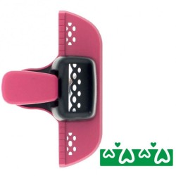 Perforator Bordura DACO Hobby, Model 3, Plastic/Metal, Perforare 4.6x1.1 cm, Roz/Negru, Perforator Lucru Manual, Perforator Bordura, Perforator Activitati Creative, Perforator pentru Felicitari si Invitatii, Perforator Bordura cu Model