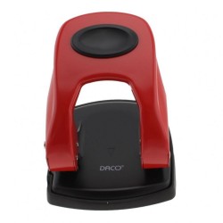 Perforator DACO 40 Coli, Rosu, Perforator de Hartie, Perforatoare Manuale pentru Birou, Perforatoare pentru Hartie, Perforator Hartie cu Doua Perforatii, Perforator cu Doua Gauri, Perforatoare de Birou cu Doua Perforatii