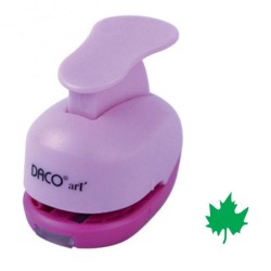 Perforator DACO Hobby, Model Frunza, Plastic/Metal, Diametru 1 cm, Mov/Roz, Perforatoare Lucru Manual, Perforatoare Activitati Creative, Perforatoare pentru Felicitari si Invitatii, Perforatoare Hartie, Perforator pentru Decoratiuni, Accesorii Craft