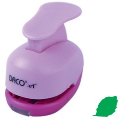 Perforator DACO Hobby, Model Frunza, Plastic/Metal, Diametru 1 cm, Mov/Roz, Perforatoare Lucru Manual, Perforatoare Activitati Creative, Perforatoare Felicitari si Invitatii, Perforatoare Hartie, Perforator pentru Decoratiuni, Accesorii Craft