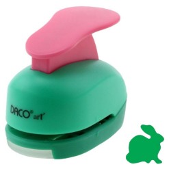 Perforator DACO Hobby, Model Iepuras, Plastic/Metal, Diametru 2.5 cm, Multicolor, Perforatoare Lucru Manual, Perforatoare Activitati Creative, Perforatoare Felicitari si Invitatii, Perforatoare Hartie, Perforator pentru Decoratiuni, Accesorii Craft