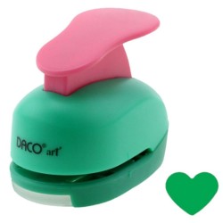 Perforator DACO Hobby, Model Inima, Plastic/Metal, Diametru 2.5 cm, Multicolor, Perforatoare Lucru Manual, Perforatoare Activitati Creative, Perforatoare pentru Felicitari si Invitatii, Perforatoare Hartie, Perforator pentru Decoratiuni, Accesorii Craft