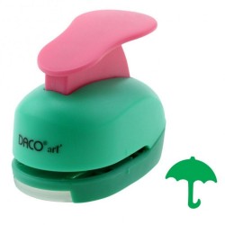 Perforator DACO Hobby, Model Umbrela, Plastic/Metal, Diametru 2.5 cm, Multicolor, Perforatoare Lucru Manual, Perforatoare Activitati Creative, Perforatoare Felicitari si Invitatii, Perforatoare Hartie, Perforator pentru Decoratiuni, Accesorii Craft
