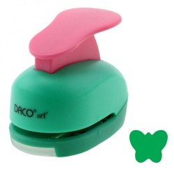 Perforator DACO Hobby, Model Fluture, Plastic/Metal, Diametru 2.5 cm, Multicolor, Perforatoare Lucru Manual, Perforatoare Activitati Creative, Perforatoare Felicitari si Invitatii, Perforatoare Hartie, Perforator pentru Decoratiuni, Accesorii Craft