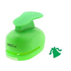 Perforator DACO Hobby, Model Clopotel, Plastic/Metal, Diametru 1.8 cm, Verde, Perforatoare Lucru Manual, Perforatoare Activitati Creative, Perforatoare pentru Felicitari si Invitatii, Perforatoare Hartie, Perforator pentru Decoratiuni, Accesorii Craft