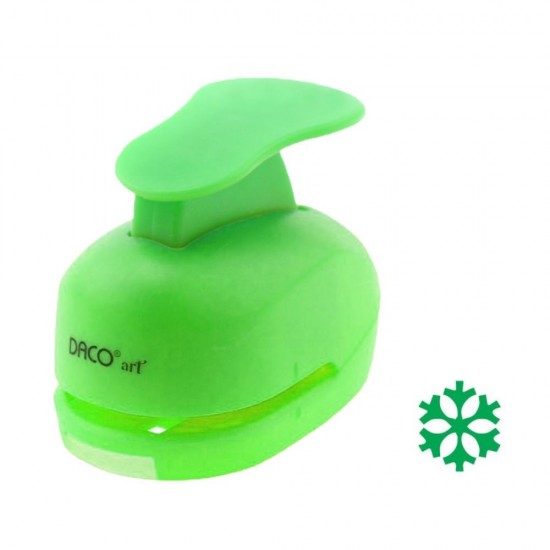 Perforator DACO Hobby, Model Fulg, Plastic/Metal, Diametru 1.8 cm, Verde, Perforatoare Lucru Manual, Perforatoare Activitati Creative, Perforatoare pentru Felicitari si Invitatii, Perforatoare Hartie, Perforator pentru Decoratiuni, Accesorii Craft