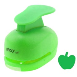 Perforator DACO Hobby, Model Mar, Plastic/Metal, Diametru 1.8 cm, Verde, Perforatoare Lucru Manual, Perforatoare Activitati Creative, Perforatoare pentru Felicitari si Invitatii, Perforatoare Hartie, Perforator pentru Decoratiuni, Accesorii Craft
