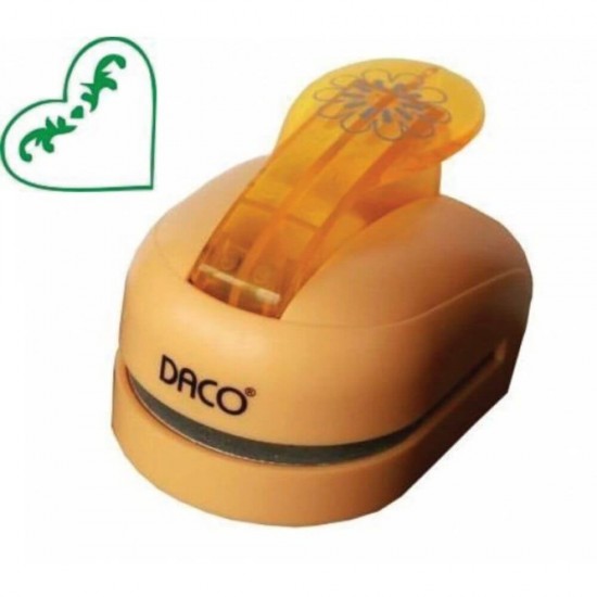 Perforator Complex DACO Hobby, Perforare 4.5 cm, Model Inima, Portocaliu, Perforatoare Lucru Manual, Perforatoare Activitati Creative, Perforatoare pentru Felicitari si Invitatii, Perforatoare cu Modele pentru Hartie, Perforator pentru Decoratiuni