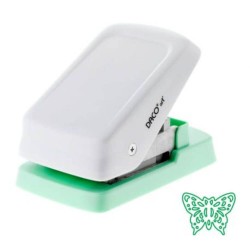 Perforator DACO Hobby Complex, Perforare 50.8 cm, Model Fluture, Alb/Verde, Perforatoare Lucru Manual, Perforatoare Activitati Creative, Perforatoare pentru Felicitari si Invitatii, Perforatoare cu Modele pentru Hartie, Perforator pentru Decoratiuni