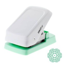 Perforator DACO Hobby Complex, Perforare 50.8 cm, Model Floare, Alb/Verde, Perforatoare Lucru Manual, Perforatoare Activitati Creative, Perforatoare pentru Felicitari si Invitatii, Perforatoare cu Modele pentru Hartie, Perforator pentru Decoratiuni