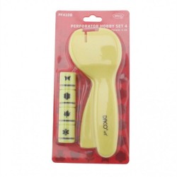 Perforator DACO Hobby, Patru Forme Interschimbabile, Perforare 1 cm, Perforatoare Lucru Manual, Perforatoare Activitati Creative, Perforatoare pentru Felicitari si Invitatii, Perforatoare cu Modele pentru Hartie, Perforator pentru Decoratiuni