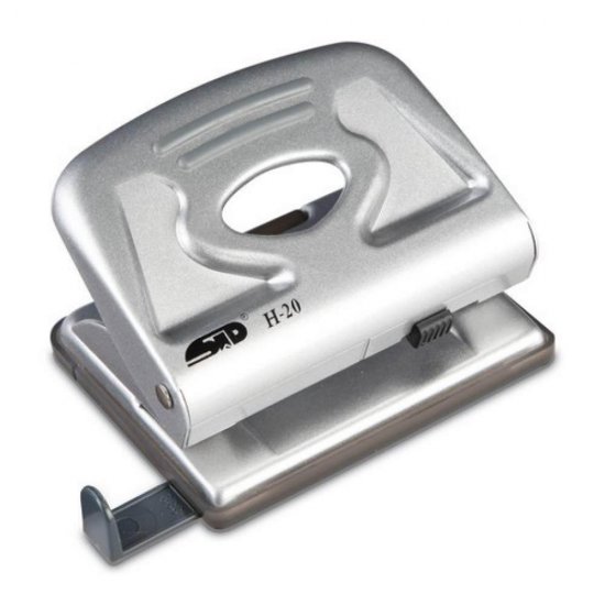 Perforator Metalic Noki H-20, Capacitate 20 Coli, Argintiu, Perforator pentru Hartie, Perforator de Hartie, Perforatoare Hartie, Perforatoare Birou, Perforatoare de Hartie, Perforatoare 20 Coli, Perforatoare Scoala, Perforatoare Noki, Perforator Scoala