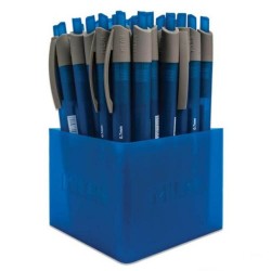 Pix MILAN Dry Gel, Mina Albastra, 25 Buc/Set, Grosime Varf 0.7 mm, Mecanism si Corp din Plastic, Pixuri Milan, Pix Albastru, Pix cu Pasta Albastra, Pix Scolar, Pix pentru Scolari, Rechizite Scolare, Pix Office, Set Pixuri, Set de Pixuri Albastre