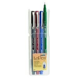 Pix Liner Grafic MARVY Le Pen, 4 Buc/Set, Mine Multicolore, Varf Rotund 0.3 mm, Cerneala pe Baza de Pigmenti, Pixuri Grafice, Pix Grafic cu Pigmenti, Liner Grafic, Liner Pix, Liner cu Pigmenti, Pix Desen Grafic, Pix Desen Tehnic, Pixuri Liner