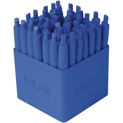 Pix MILAN Mini, Mina Albastra, 40 Buc/Set, Varf 1 mm, Mecanism si Corp Cauciucat de Culoare Albastra, Pixuri Milan, Pix Albastru, Pix cu Pasta Albastra, Pix Scolar, Pix pentru Scolari, Rechizite Scolare, Pix Office, Set Pixuri, Pix Mini