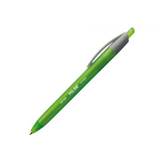 Pix MILAN Dry Gel, Mina Verde, Grosime Varf 0.7 mm, Mecanism si Corp din Plastic, Pixuri Milan, Pix Verde, Pix cu Pasta Verde, Pix Scolar, Pix pentru Scolari, Pixuri de Scoala, Pix Plastic, Rechizite Scolare, Pix Office, Pixuri Elegante
