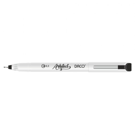 Pix Liner Grafic DACO Arhitect, Varf de 0.3 mm, Mina Negra, Pixuri Liner, Linere Desen, Linere Arhitectura, Linere Grafica, Liner Negru, Pixuri Grafice, Liner Grafic, Liner Desen, Liner Pix, Liner cu Pigmenti, Pix Desen Grafic, Pix Desen Tehnic