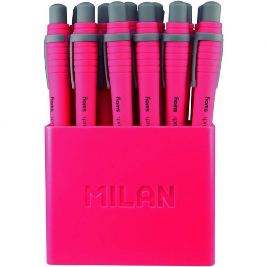 Pixuri Milan Sway Fine, Varf 0.7 mm, 19 Buc/Set, Scriere Rosie, Corp Plastic Rosu, Pixuri Milan Rosii, Pixuri Scolare, Instrumente de Scris, Pixuri Retractabile cu Mina Rosie, Rechizite, Pixuri cu Mecanism Retractabil, Set Pixuri MILAN