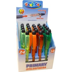Pix Roller CARIOCA Primary, 24 Buc/Set, Corp din Plastic, Diverse Culori, Rollere, Pixuri Scolare, Instrumente de Scris, Pixuri Roller din Plastic, Rechizite, Pixuri Roller, Pixuri Roller Daco, Pixuri Scoala