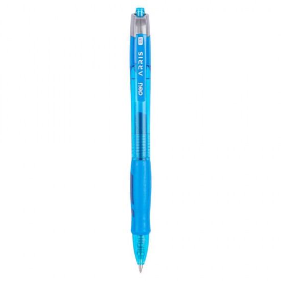 Pix cu Gel si Mecanism Deli Aris, 0.5 mm, Albastru, Clip Rezistent, Pix cu Gel Deli Aris, Pix cu Gel Aris, Pix Gel Mecanism Deli, Pix cu Gel Albastru, Pix cu Gel Scriere Albastra, Pix Scriere Albastra, Pix Albastru cu Gel, Pixuri cu Gel Albastru