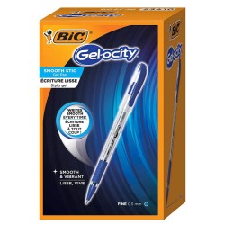 Set 30 Rollere BIC Gelocity Clic, Albastre, Vatf 0.5 mm,  Pixuri Roller, Pix Roller, Pixuri BIC, Pixuri Roller cu Rezerva BIC, Pixuri Roller cu Rezerva Standard, Pix Roller pentru Scoala,